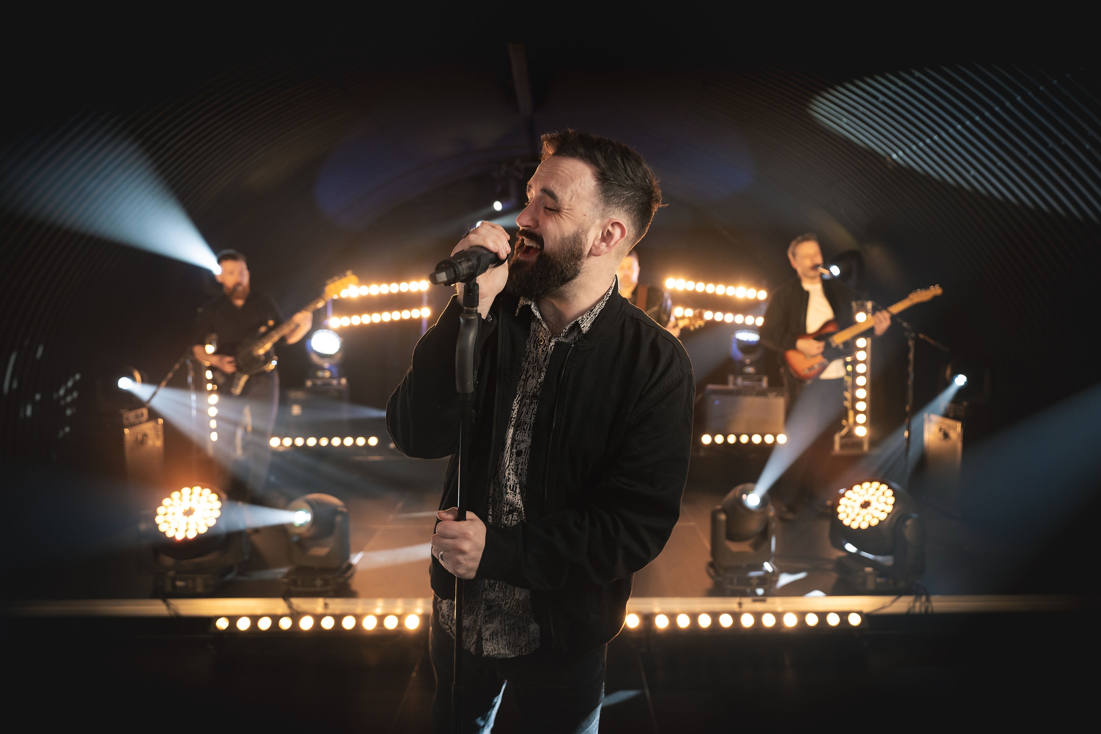 Cold Rush vocalist performing at a wedding